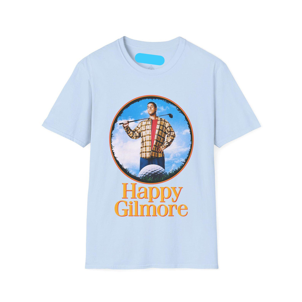 Happy Gilmore Golf T Shirt Funny Movie Tee For Golf Lovers Light Blue